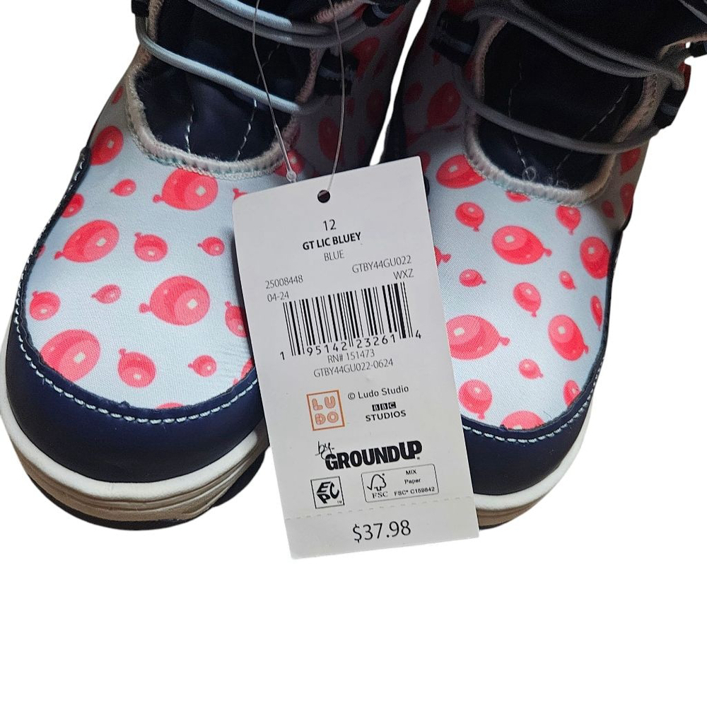 Bluey Toddler Kids 12 Faux Fur Trim Winter Snow Boots - Picture 4 of 9